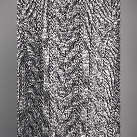 Autumn Cashmere Short Sleeve Cashmere Blend Sweater/ Vest in Heathered Grey S - Picture 7 of 9